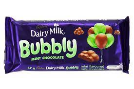 Cadbury Dairy Bubbly Mint 80g