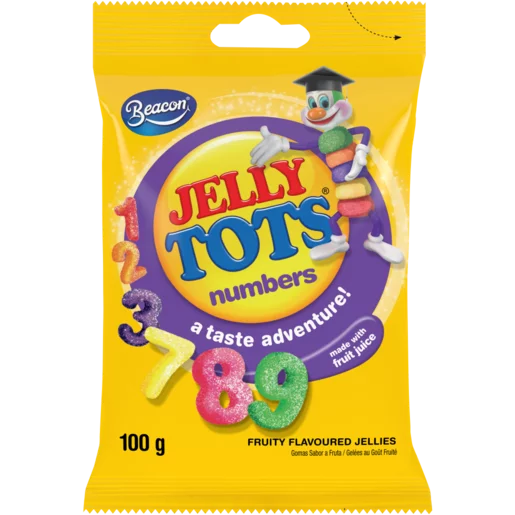 Beacon Jelly Tots Numbers Sweets 100g