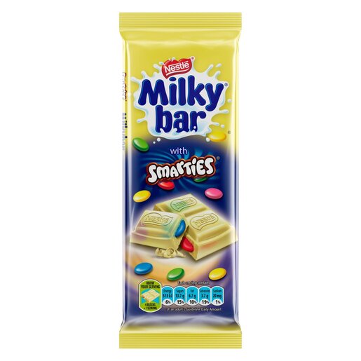 Nestlé Milkybar Smarties Chocolate Slab 80g